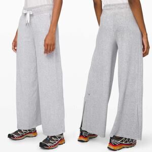 Lululemon morning restore pant in heathered core ultra light grey size 14